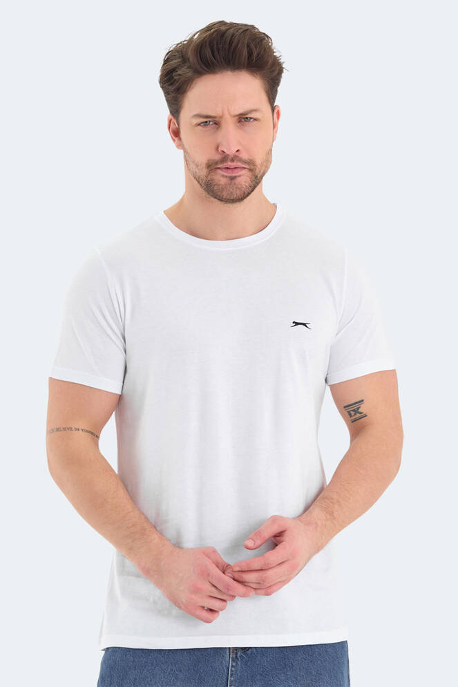 Slazenger ROSALVA Erkek Kısa Kollu T-Shirt Beyaz