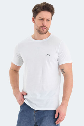 Slazenger ROSALVA Erkek Kısa Kollu T-Shirt Beyaz - Thumbnail