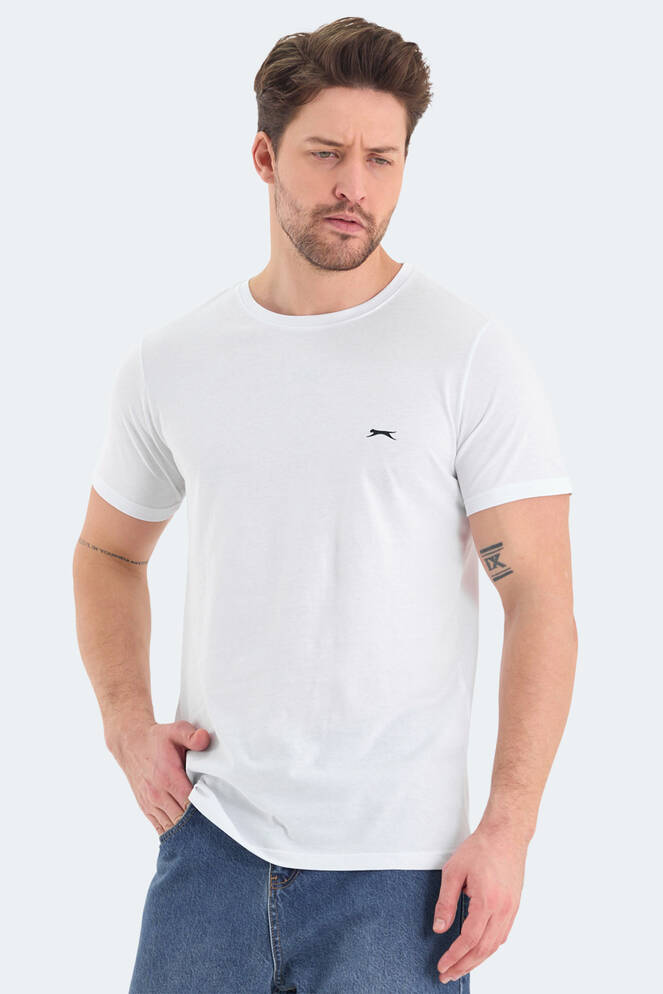 Slazenger ROSALVA Erkek Kısa Kollu T-Shirt Beyaz