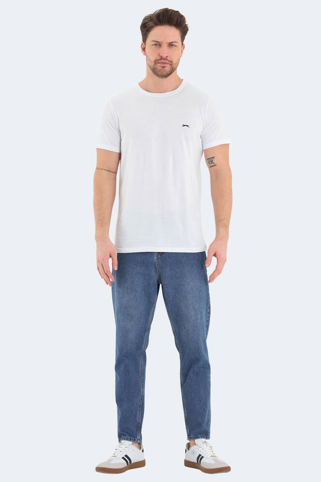 Slazenger ROSALVA Erkek Kısa Kollu T-Shirt Beyaz