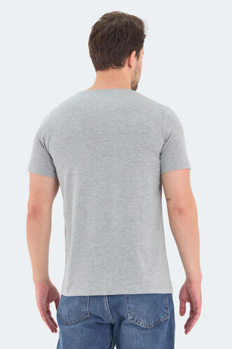 Slazenger ROSALVA Erkek Kısa Kollu T-Shirt Gri - Thumbnail