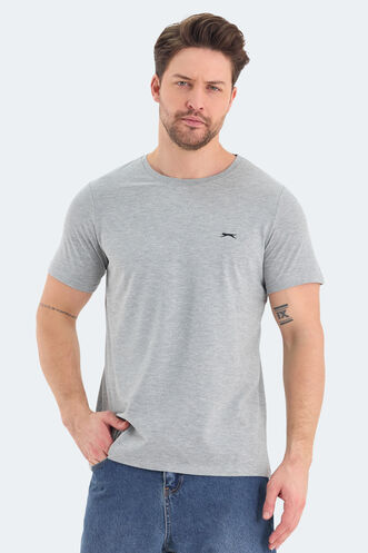 Slazenger ROSALVA Erkek Kısa Kollu T-Shirt Gri - Thumbnail