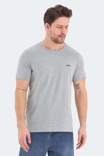 Slazenger ROSALVA Erkek Kısa Kollu T-Shirt Gri - Thumbnail