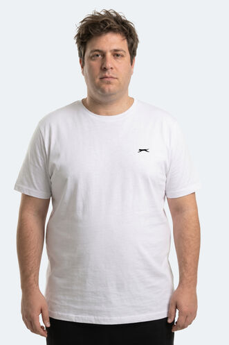 Slazenger - Slazenger ROSALVA JMB Erkek Büyük Beden Beyaz Tişört