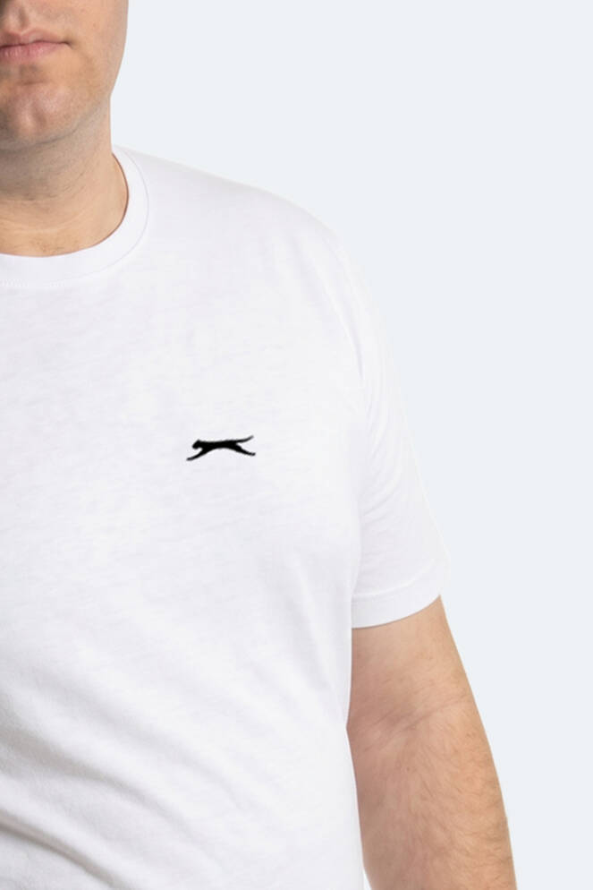 Slazenger ROSALVA JMB Erkek Büyük Beden Beyaz Tişört