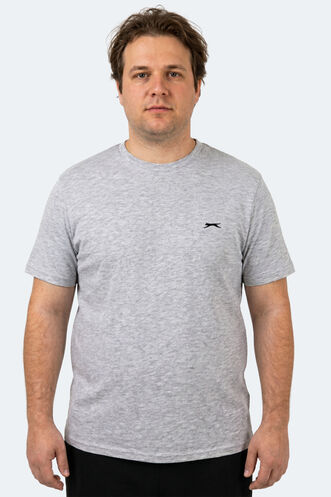 Slazenger - Slazenger ROSALVA JMB Erkek Büyük Beden Gri Tişört