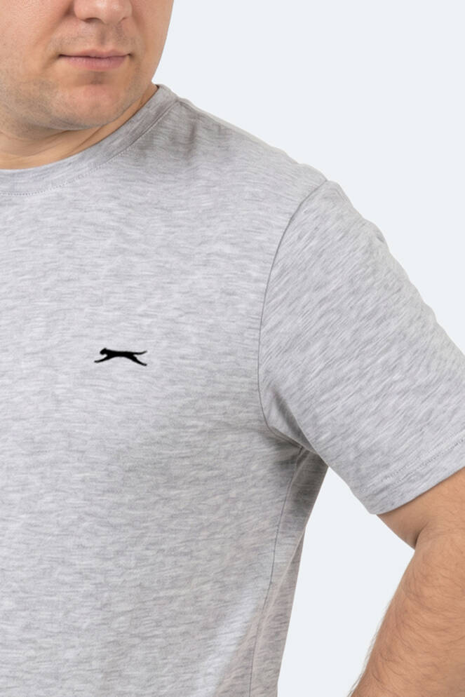 Slazenger ROSALVA JMB Erkek Büyük Beden Gri Tişört