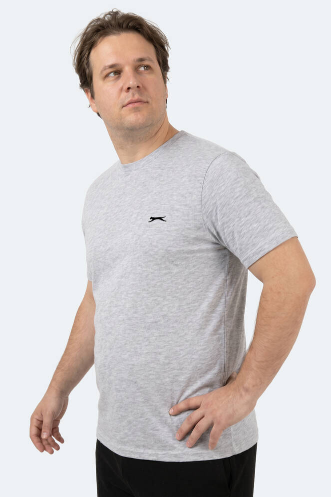 Slazenger ROSALVA JMB Erkek Büyük Beden Gri Tişört