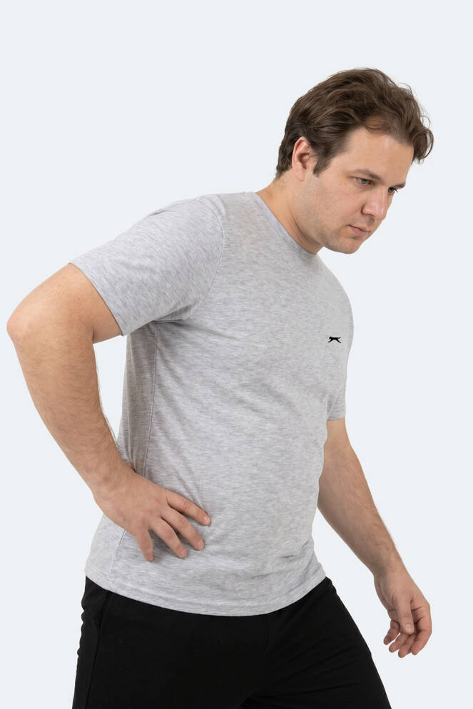 Slazenger ROSALVA JMB Erkek Büyük Beden Gri Tişört