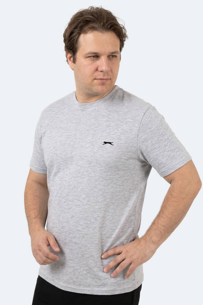 Slazenger ROSALVA JMB Erkek Büyük Beden Gri Tişört