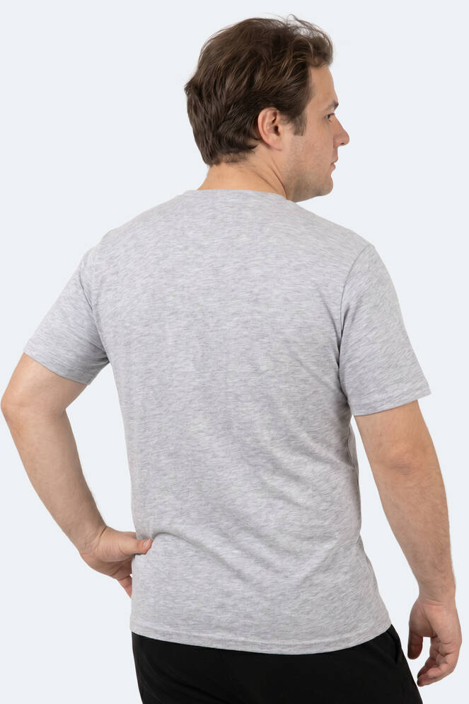 Slazenger ROSALVA JMB Erkek Büyük Beden Gri Tişört