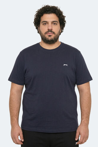 Slazenger - Slazenger ROSALVA JMB Erkek Büyük Beden Lacivert Tişört
