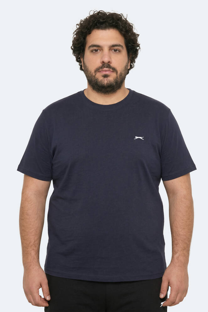 Slazenger ROSALVA JMB Erkek Büyük Beden Lacivert Tişört