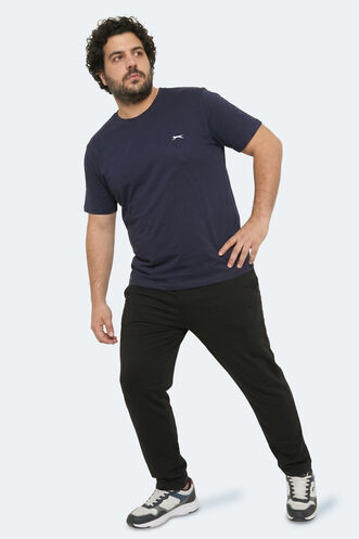 Slazenger ROSALVA JMB Erkek Büyük Beden Lacivert Tişört - Thumbnail