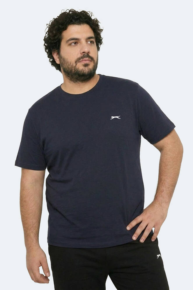 Slazenger ROSALVA JMB Erkek Büyük Beden Lacivert Tişört