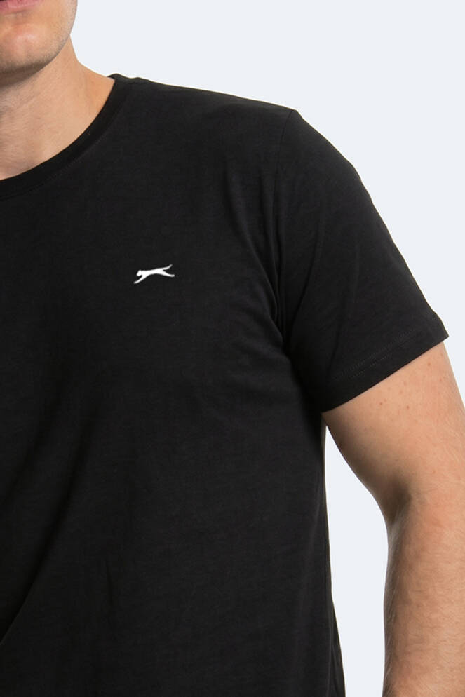 Slazenger ROSALVA JMB Erkek Büyük Beden Siyah Tişört