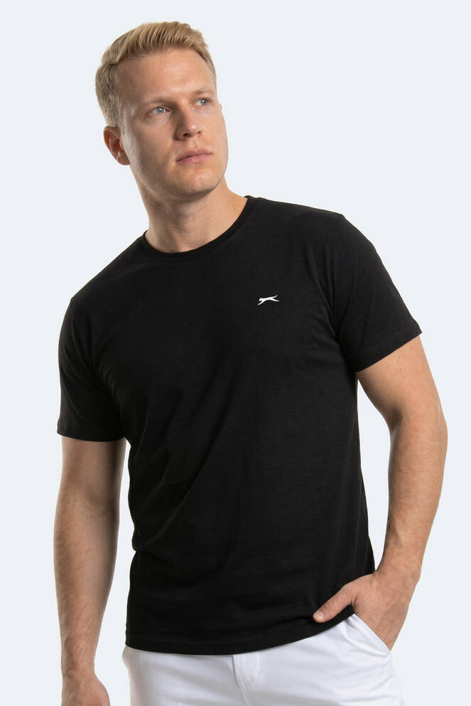 Slazenger ROSALVA JMB Erkek Büyük Beden Siyah Tişört
