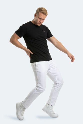 Slazenger ROSALVA JMB Erkek Büyük Beden Siyah Tişört - Thumbnail