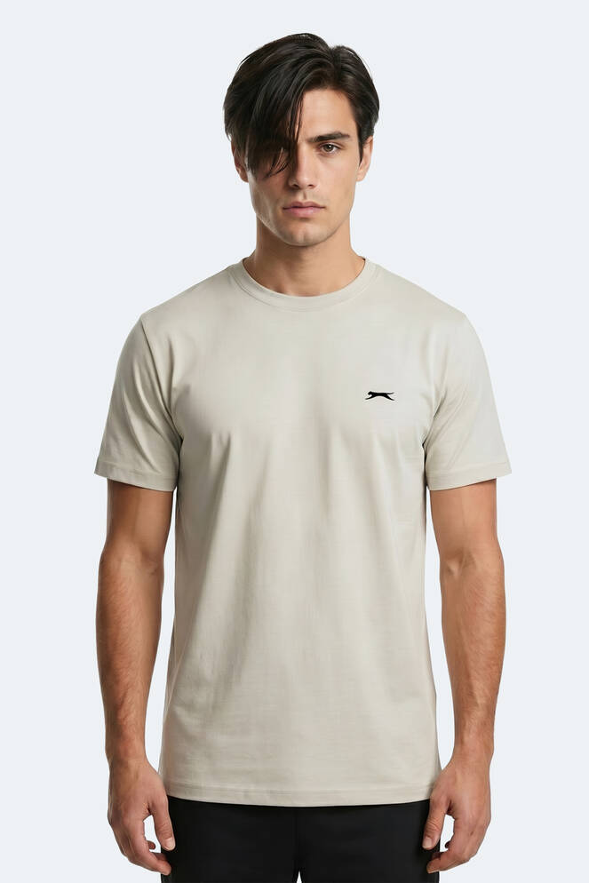 Slazenger ROSALVA T Erkek Pamuklu Açık Gri Tişört