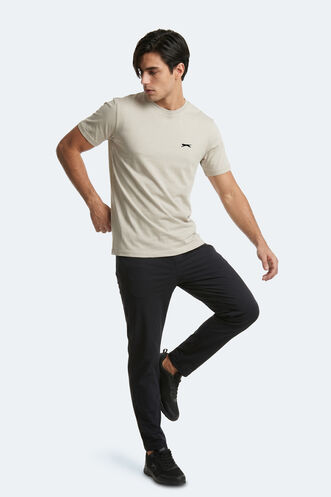 Slazenger ROSALVA T Erkek Pamuklu Açık Gri Tişört - Thumbnail