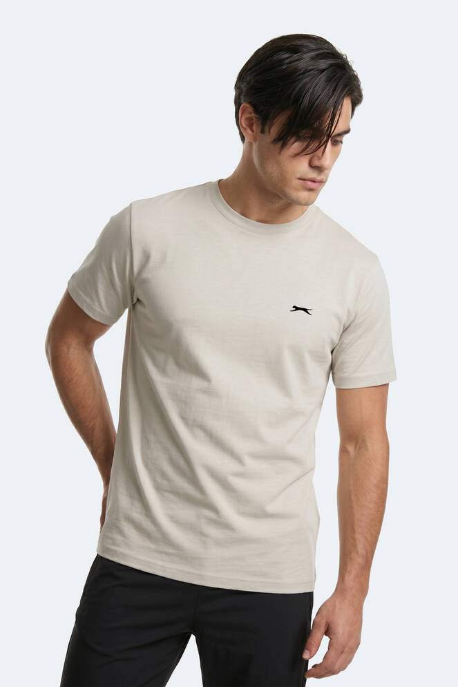 Slazenger ROSALVA T Erkek Pamuklu Açık Gri Tişört