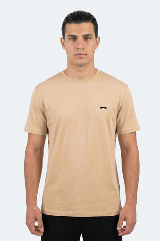 Slazenger - Slazenger ROSALVA T Erkek Pamuklu Bej Tişört