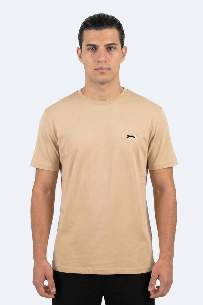Slazenger ROSALVA T Erkek Pamuklu Bej Tişört