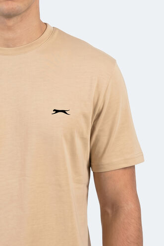 Slazenger ROSALVA T Erkek Pamuklu Bej Tişört - Thumbnail