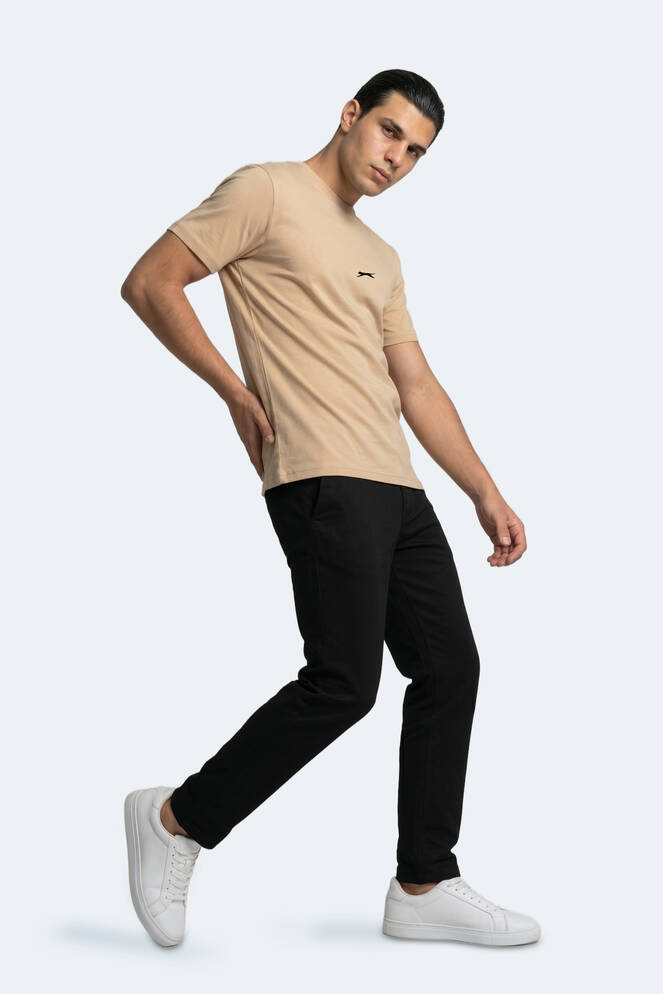Slazenger ROSALVA T Erkek Pamuklu Bej Tişört