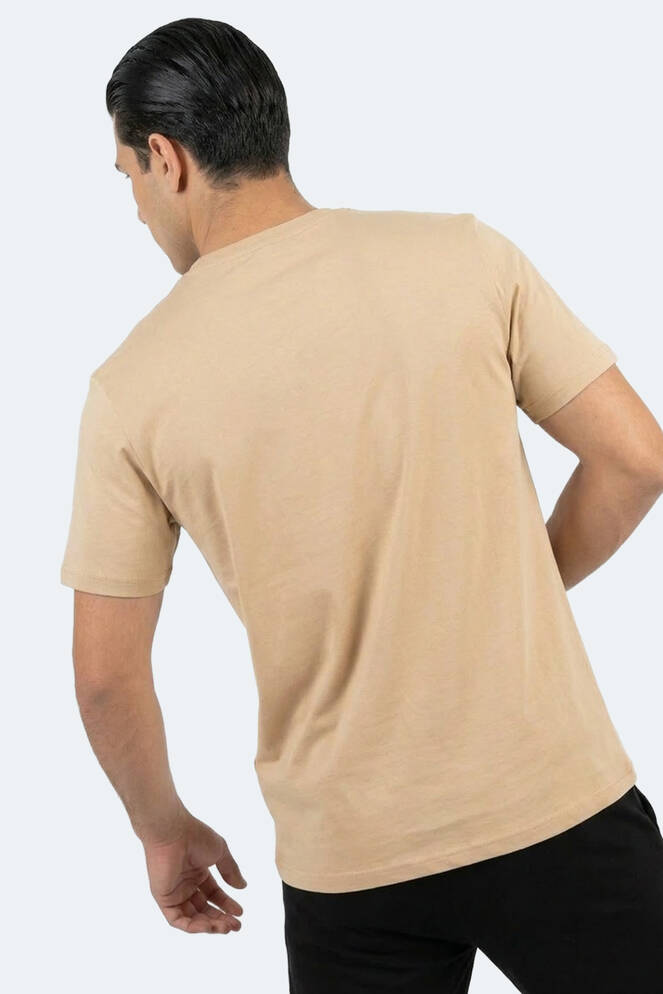 Slazenger ROSALVA T Erkek Pamuklu Bej Tişört