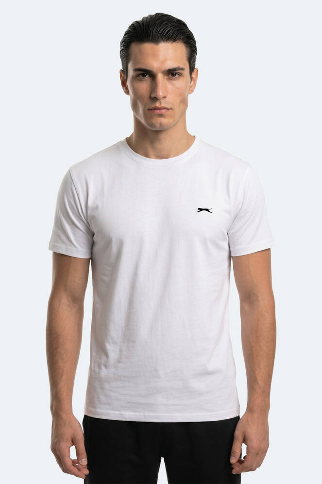 Slazenger ROSALVA T Erkek Pamuklu Beyaz Tişört