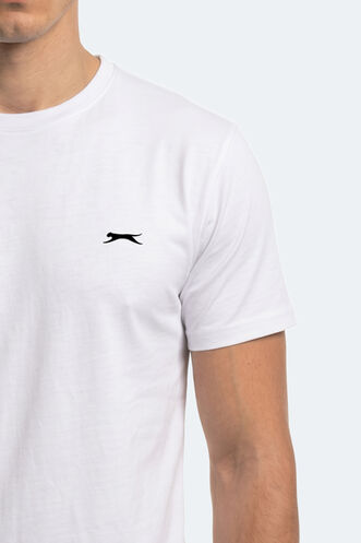 Slazenger ROSALVA T Erkek Pamuklu Beyaz Tişört - Thumbnail