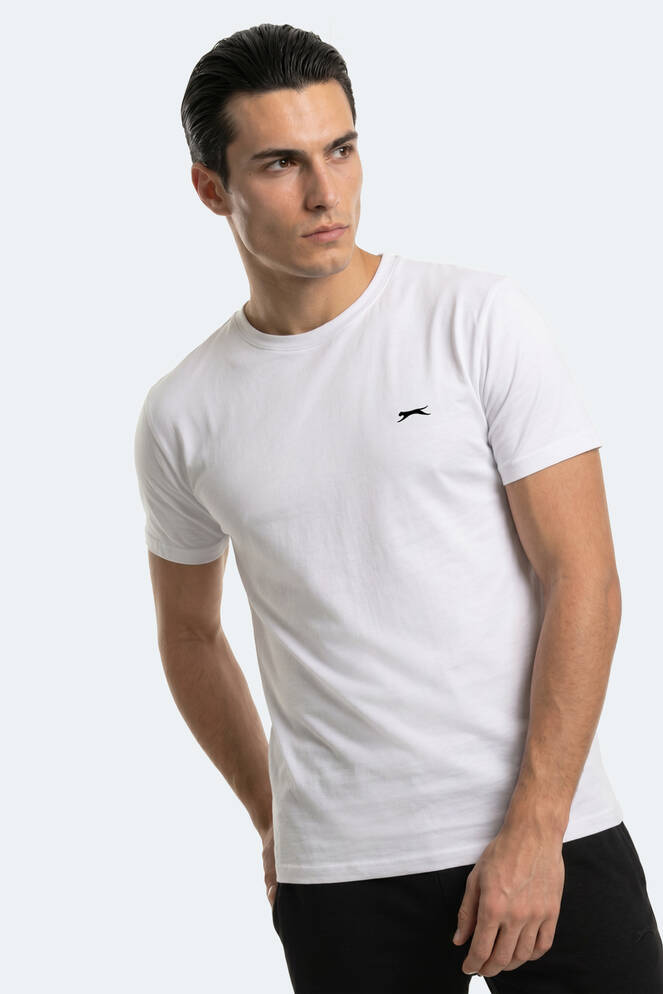Slazenger ROSALVA T Erkek Pamuklu Beyaz Tişört