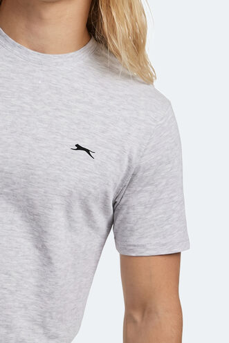 Slazenger ROSALVA T Erkek Pamuklu Gri Tişört - Thumbnail