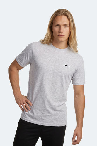 Slazenger ROSALVA T Erkek Pamuklu Gri Tişört - Thumbnail
