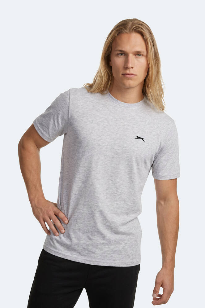 Slazenger ROSALVA T Erkek Pamuklu Gri Tişört
