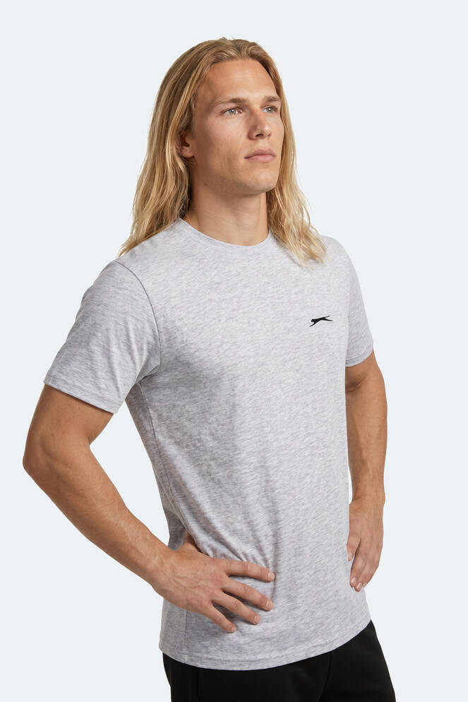 Slazenger ROSALVA T Erkek Pamuklu Gri Tişört