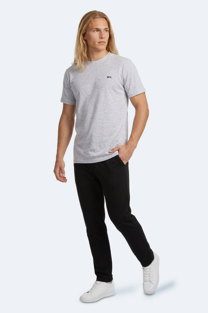 Slazenger ROSALVA T Erkek Pamuklu Gri Tişört