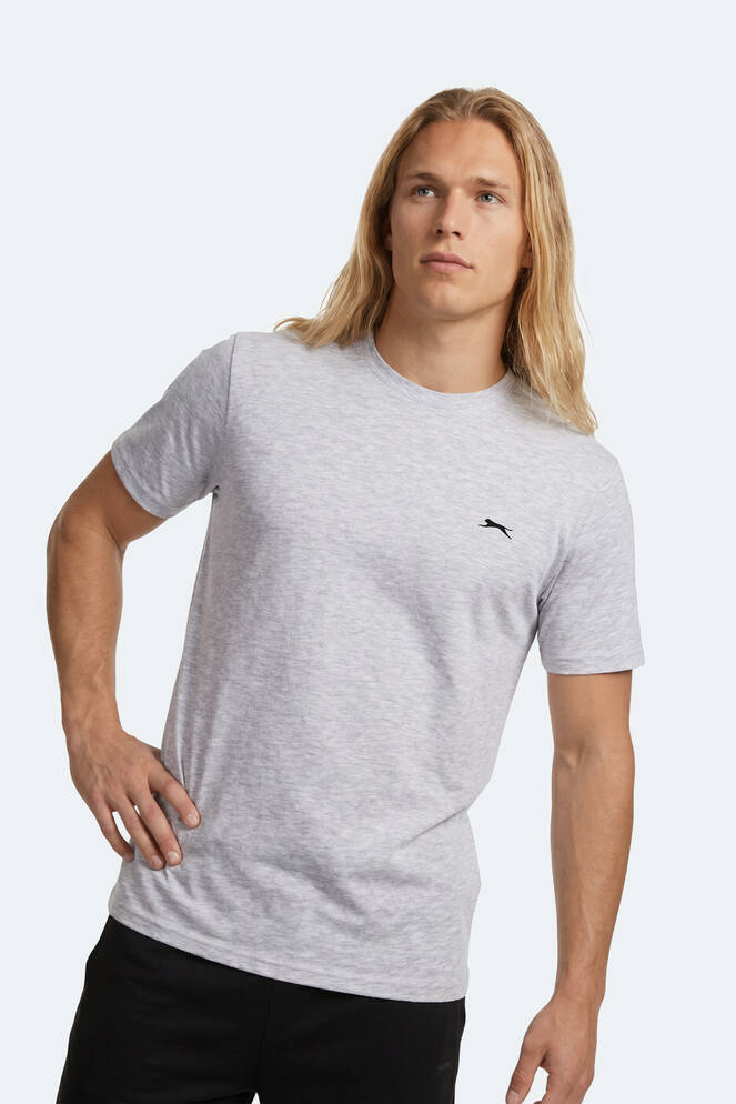 Slazenger ROSALVA T Erkek Pamuklu Gri Tişört