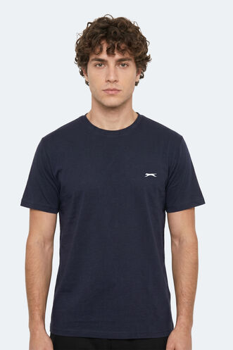 Slazenger - Slazenger ROSALVA T Erkek Pamuklu Lacivert Tişört