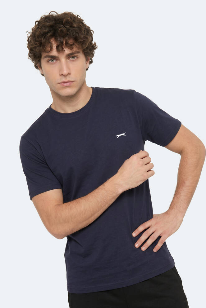 Slazenger ROSALVA T Erkek Pamuklu Lacivert Tişört