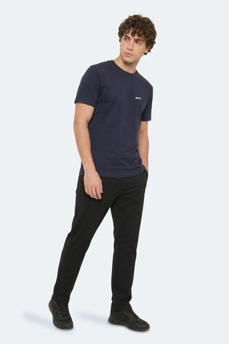 Slazenger ROSALVA T Erkek Pamuklu Lacivert Tişört - Thumbnail