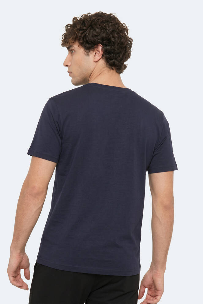 Slazenger ROSALVA T Erkek Pamuklu Lacivert Tişört