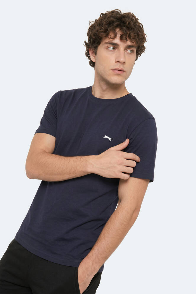 Slazenger ROSALVA T Erkek Pamuklu Lacivert Tişört