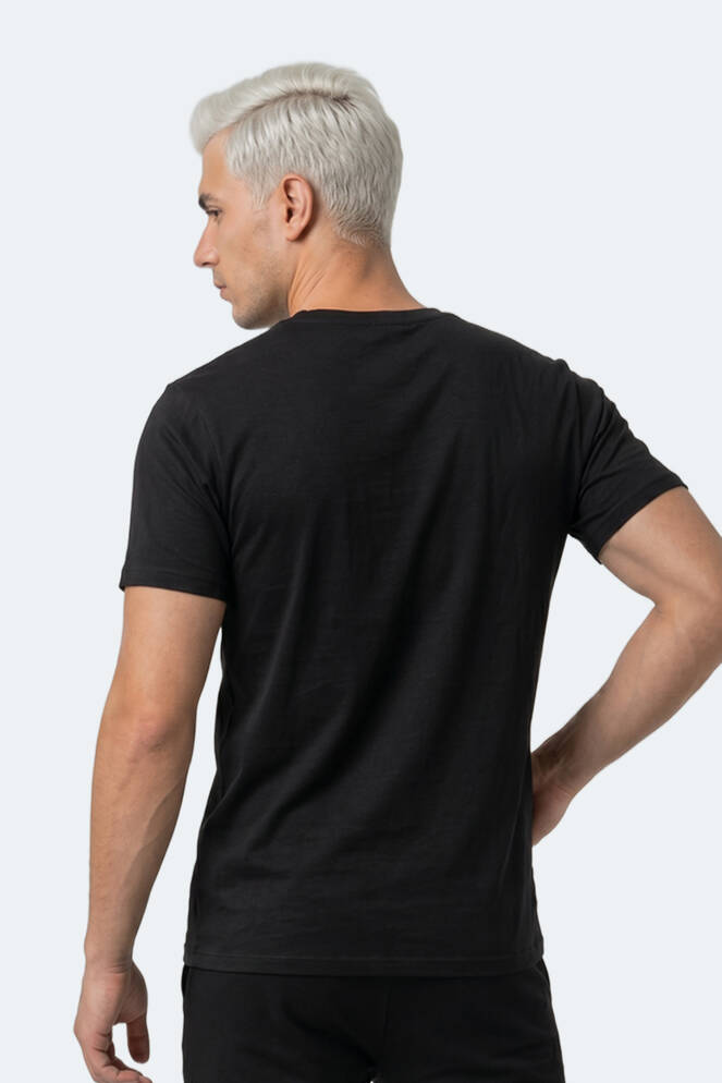 Slazenger ROSALVA T Erkek Pamuklu Siyah Tişört