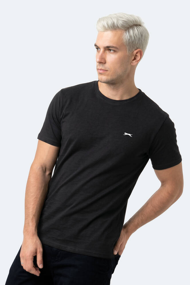 Slazenger ROSALVA T Erkek Pamuklu Siyah Tişört