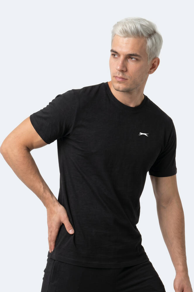 Slazenger ROSALVA T Erkek Pamuklu Siyah Tişört