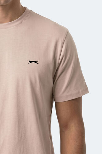 Slazenger ROSALVA T Erkek Pamuklu Taş Gri Tişört - Thumbnail