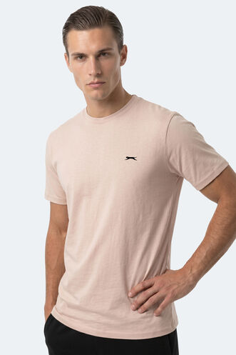 Slazenger ROSALVA T Erkek Pamuklu Taş Gri Tişört - Thumbnail
