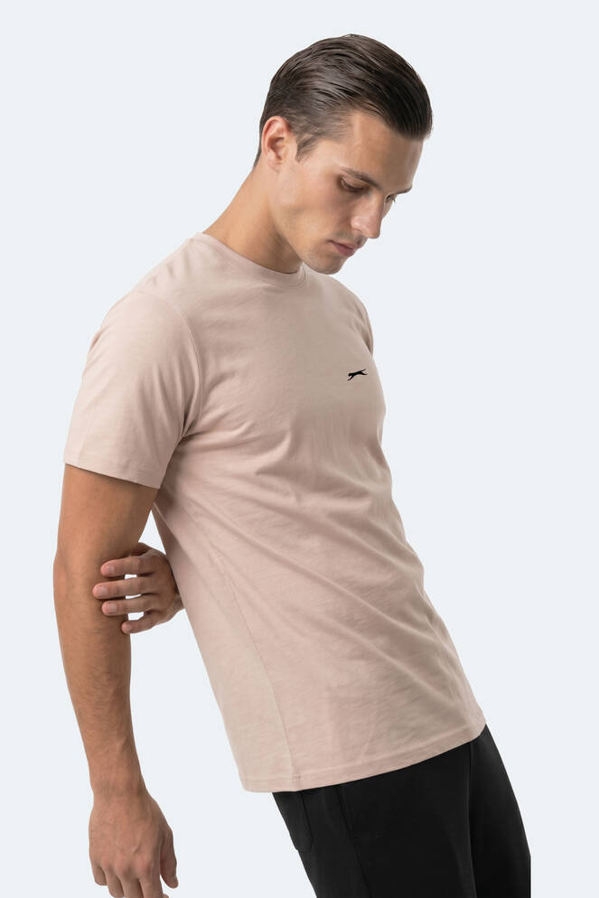 Slazenger ROSALVA T Erkek Pamuklu Taş Gri Tişört